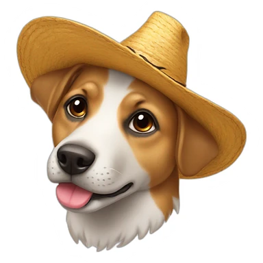 Perro con sombrero sticker