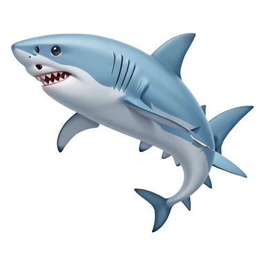 Tiburon con unas patas con unas zapatillas de correr celestes de nike sticker