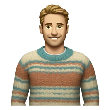 knitted vintage sweater sticker