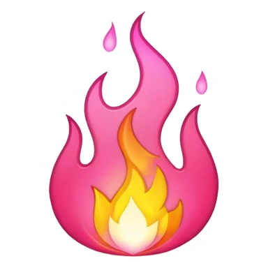 pink fire  sticker