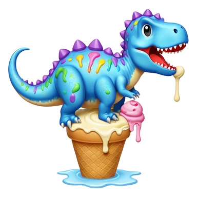 dinosaur made out of ice cream sticker