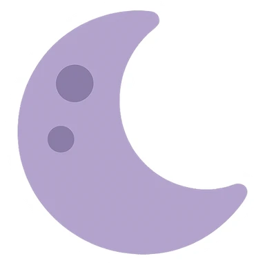 A dull purple moon sticker