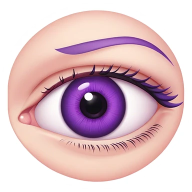 Purple pupil eye sticker