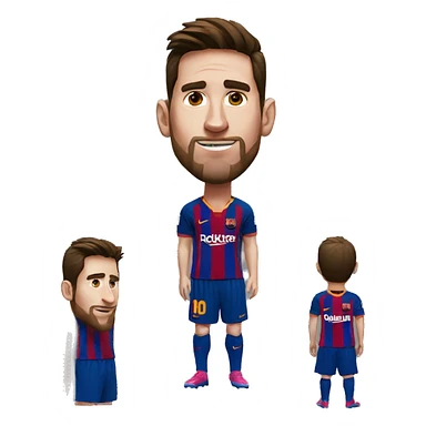 Messi in a Barcelona jersey sticker
