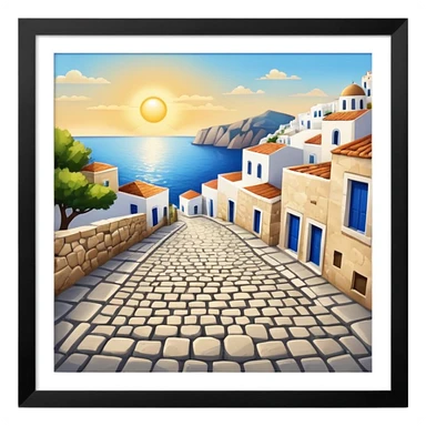 greece square sticker