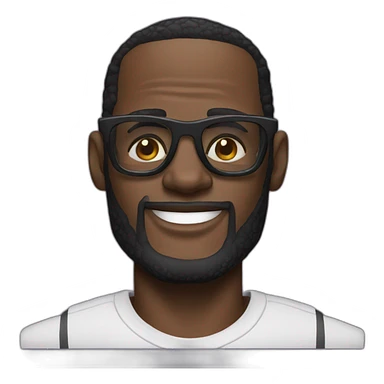 lebron james with subglasses sticker