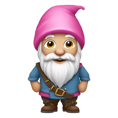 Pink gnome sticker