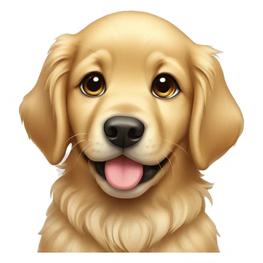 Cute puppy golden retriever with Christmas bow around neck sticker