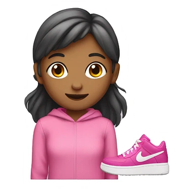 a girl wearing pink trainers sticker