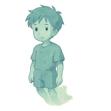 ghost boy sticker