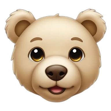 Teddy bear whith eyesheart sticker