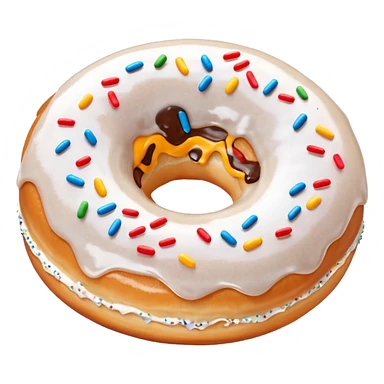 White donut sticker