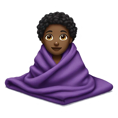 Purple blanket black girl sticker
