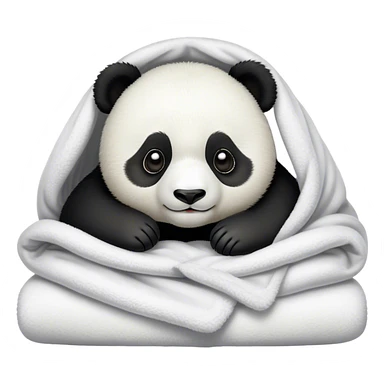 Giant Panda baby cozy in blanket  sticker