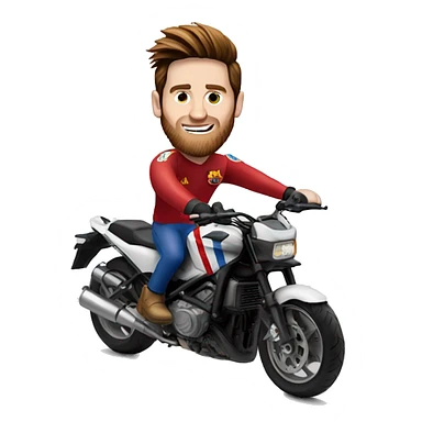 messi sur une moto sticker