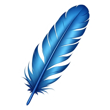 soaring blue feather sticker
