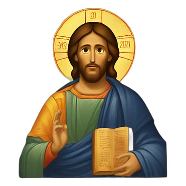 orthodox icon christ pantocrator sticker