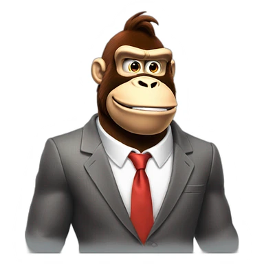 donkey kong wearing a suit sticker