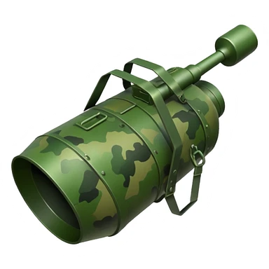 generate a realistic green elongated anti-tank mine that can be carried by a drone sticker