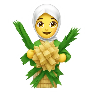 aldifitri with ketupat  sticker