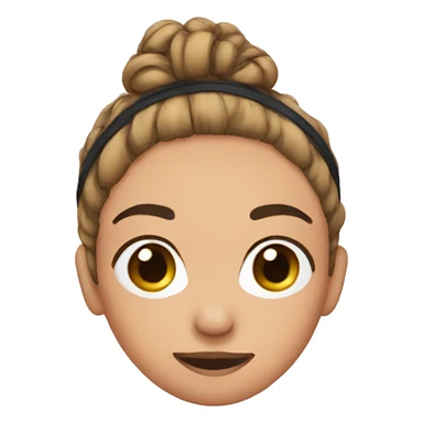 Messy bun with head band  sticker