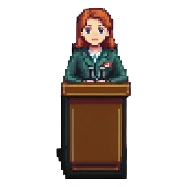 governor at a podium sticker