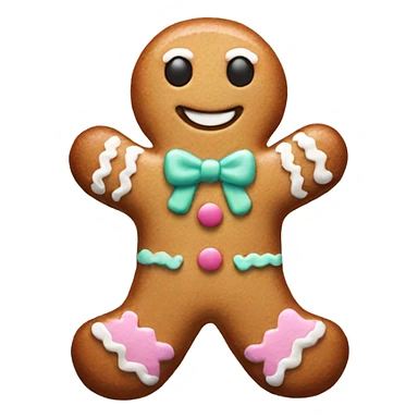 Pastel gingerbread man sticker