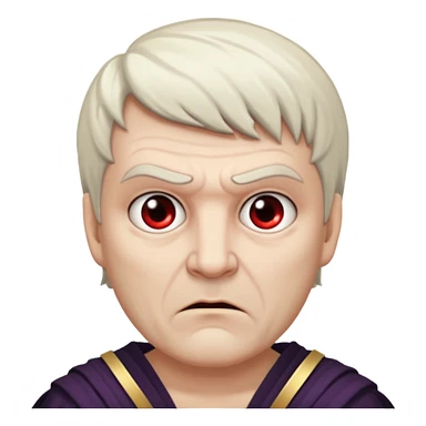 evil man with greek toga sticker