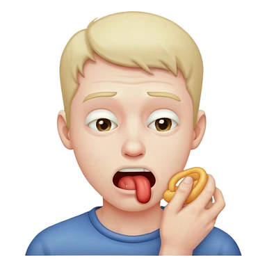 a man choking himself sticker