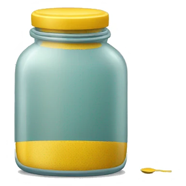 mustard jar with spoon sticker