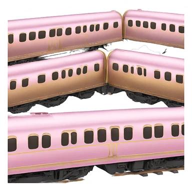 Pink gold train  sticker