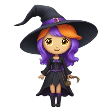 Cute-witch sticker