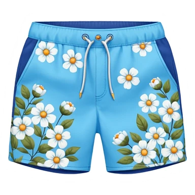 Blue floral shorts sticker