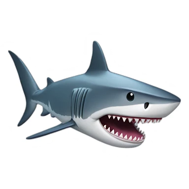Shark with beard sticker