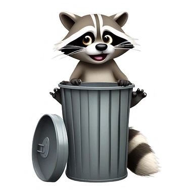 Raccoon going through trash sticker