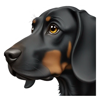 black hound dog sticker