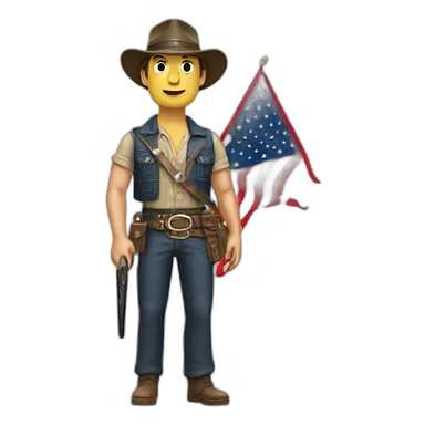 crocodile dundee with flag sticker