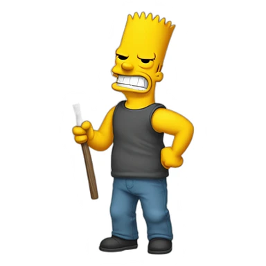 Bart Simpson holding a banner with the text 'Perftet!' sticker
