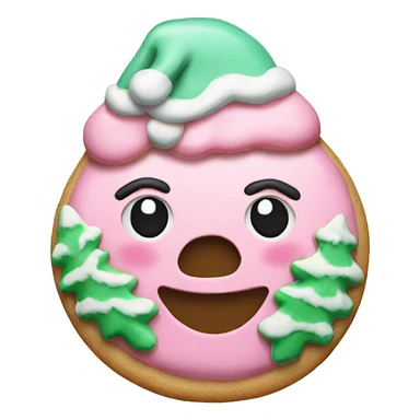 Pastel Christmas cookie sticker