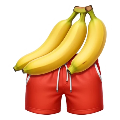 Banana wearing red shorts  sticker