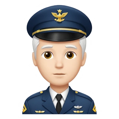 male soldier white hair style sticker