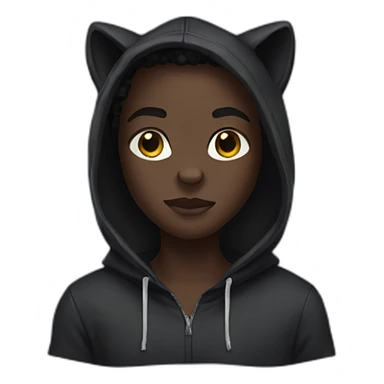 Black Panther wearing a hoodie  sticker