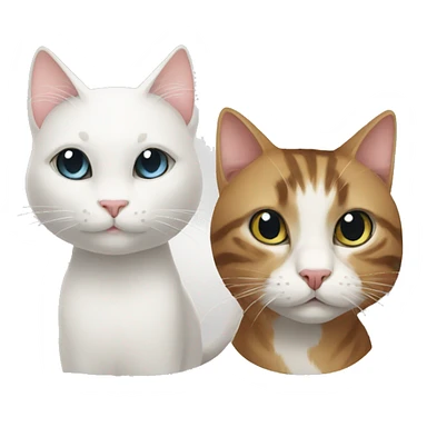 texudo cat and a white cat sticker