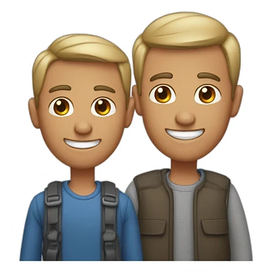 Gay couple with guy from 45 years old and guy from 58 years old sticker