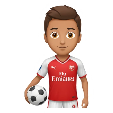 Soccer player in red Arsenal jersey sticker