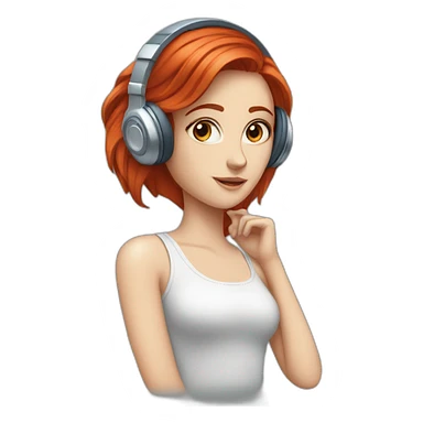 white-girl-red-hair-blue-eyes-wearing-headphones sticker