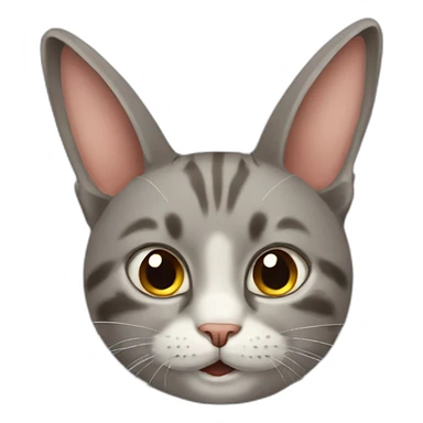 cat with rabbit ear sticker