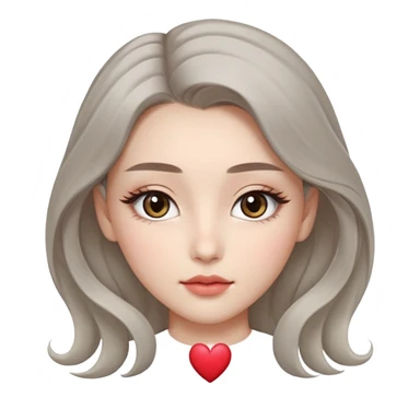 ผู้หญิงรูปหน้า
ดวงตา: สีเทาใส ไล่เฉดอ่อนเข้ม มีไฮไลต์เล็ก ๆ ทำให้ดูเฉียบ
ชั้นตา: สองชั้นชัด ปลายหางตาเฉียงขึ้นเล็กน้อย
ขนตา: ยาว งอน เน้นความคม
คิ้ว: สไตล์สาวเกาหลีสายเท่
ริมฝีปาก: ทรงกระจับบาง ยิ้มมุมปากเดียว
ผิว: ขาวอมเบจ ผิวแมตต์เรียบ
ผมตรงยาวเงา sticker