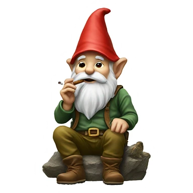 Gnome smoking  sticker