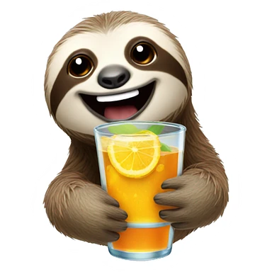 happy sloth with spritz sticker